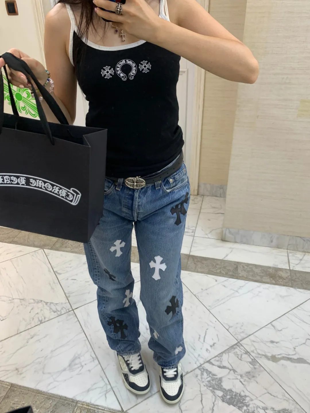 🔘『 』 🔘 𝐂𝐡𝐫𝐨𝐦𝐞 𝐇𝐞𝐚𝐫𝐭 26SS Classic Black White